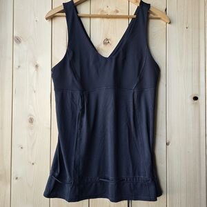 Lululemon Tame Me Black Tank Top Cinch Waist Active Top
